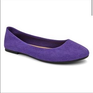 purple flat shoes